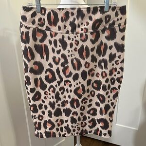 Kardashian Kollection Womens Black Pink Leopard Print Women's Skirt Size XL